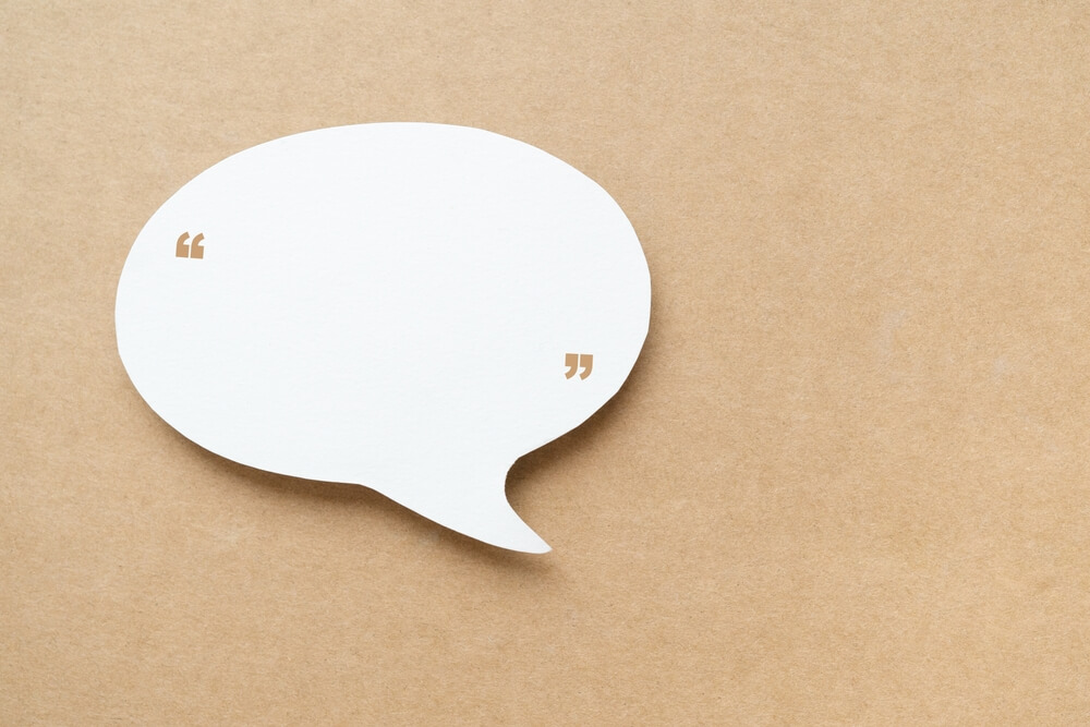 Quotes and speech box