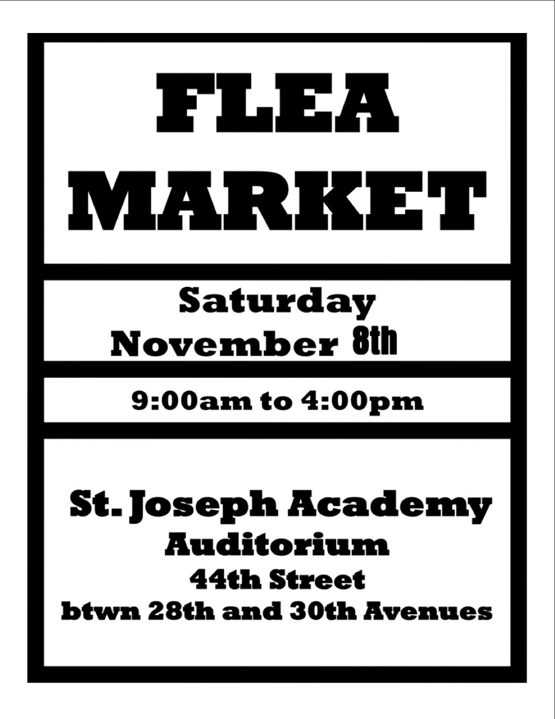 Flea market flyer
