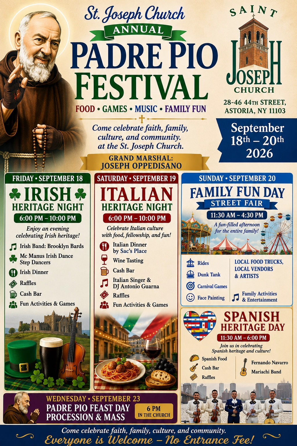 Padre Pio Festival Flyer 2026