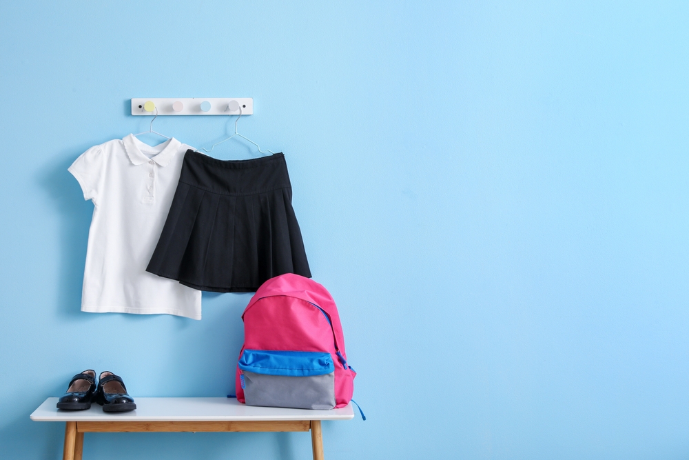 uniform and backpack
